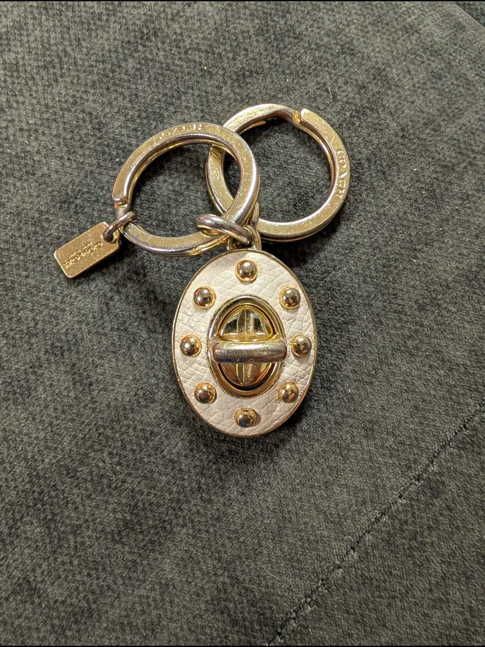 COACH Vintage Valet Turnlock Keychain Charm